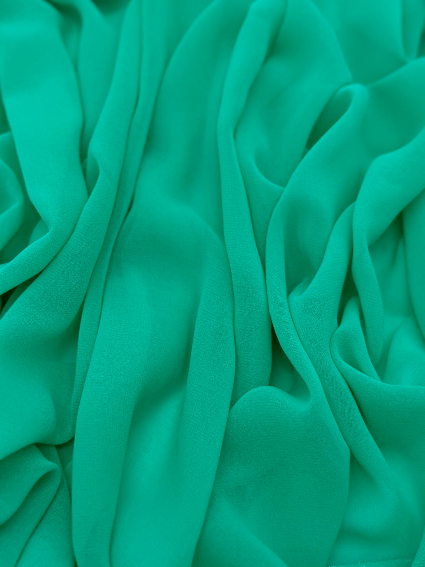 Aquamarine Neon Radiant Chiffon