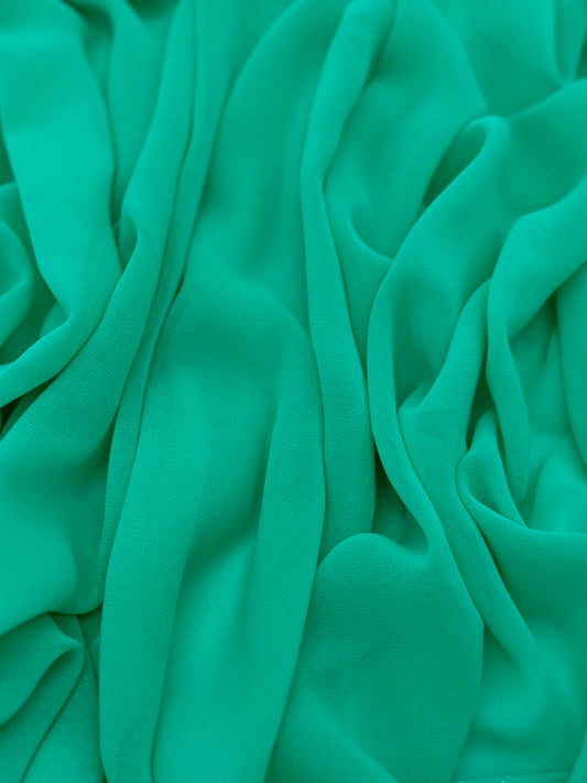 Aquamarine Neon Radiant Chiffon
