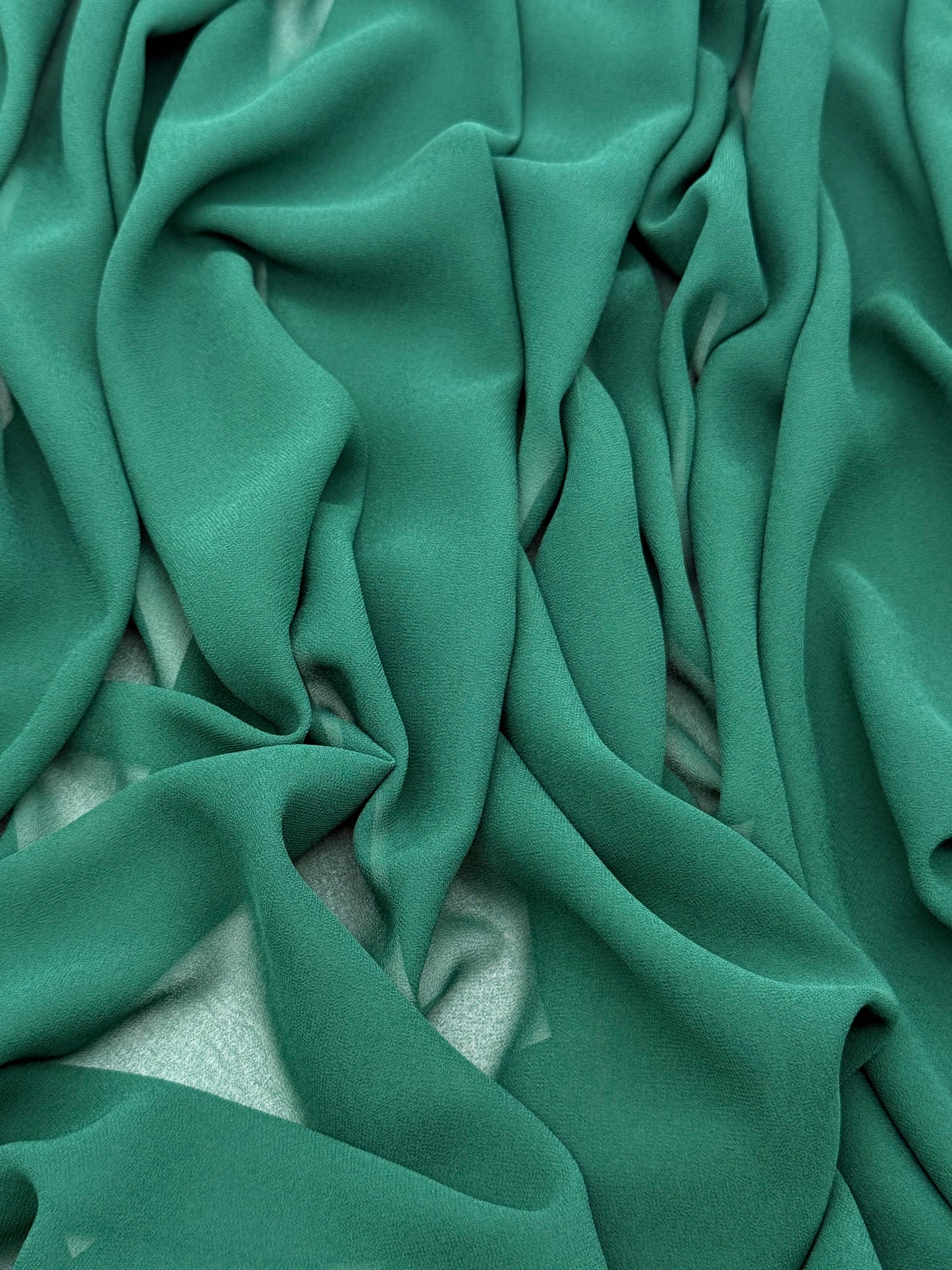 Deep Forest Green Radiant Chiffon
