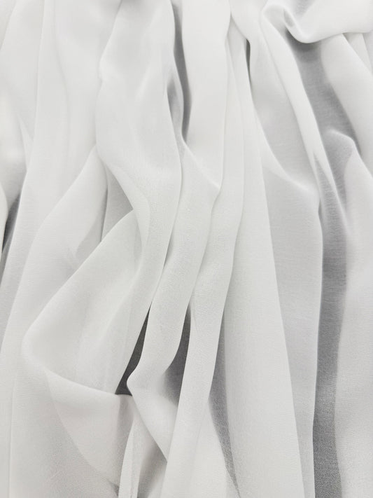 Pure White Radiant Chiffon