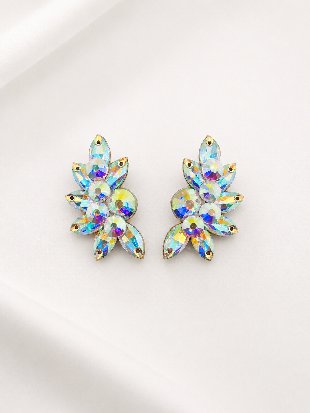 MMQ02 Crystal AB Statement Rhinestone Earrings