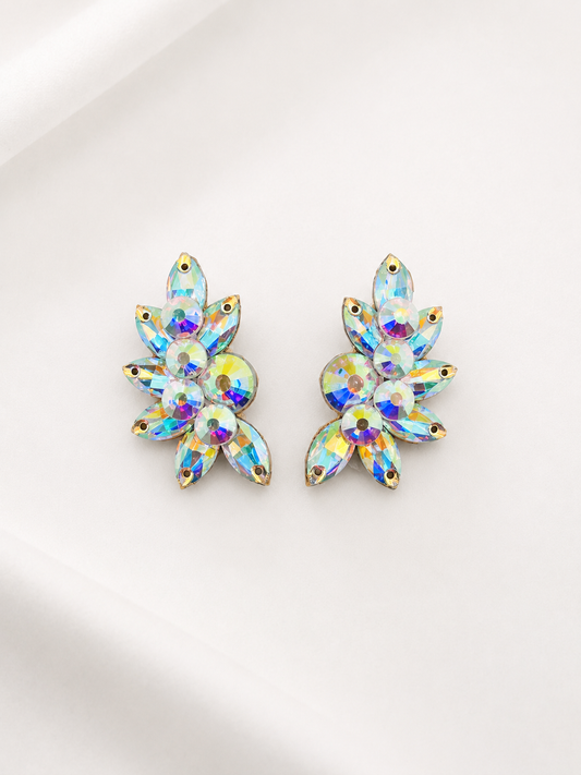 MMQ02 Crystal AB Statement Rhinestone Earrings
