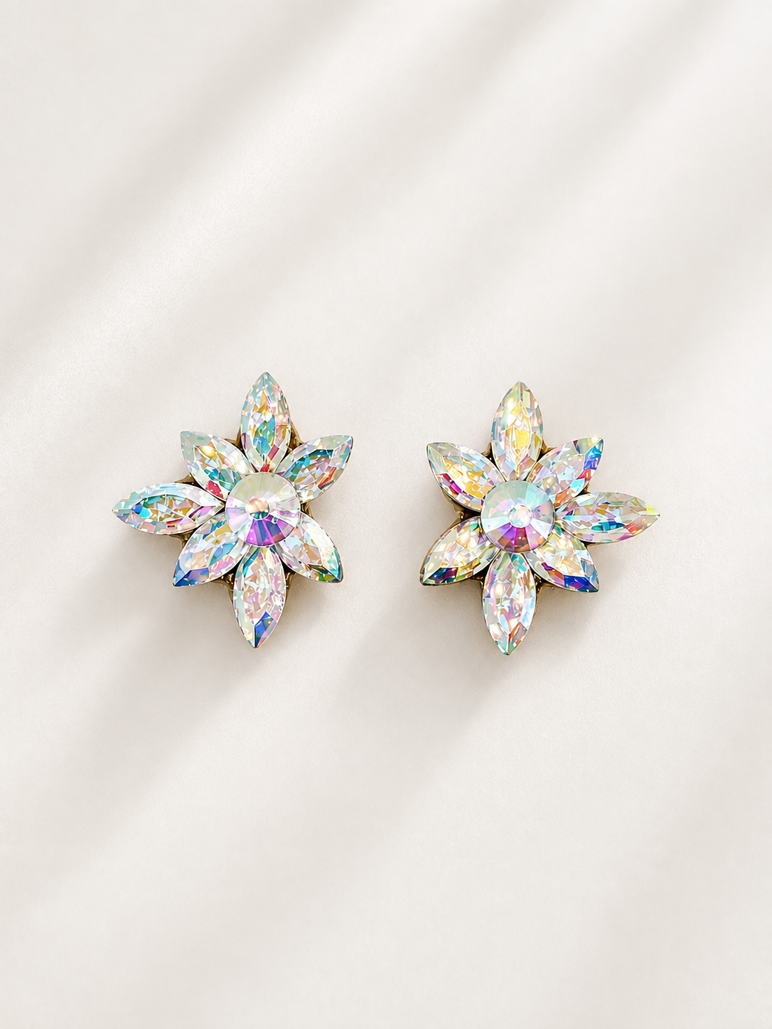MMQ03 Crystal AB Statement Rhinestone Earrings