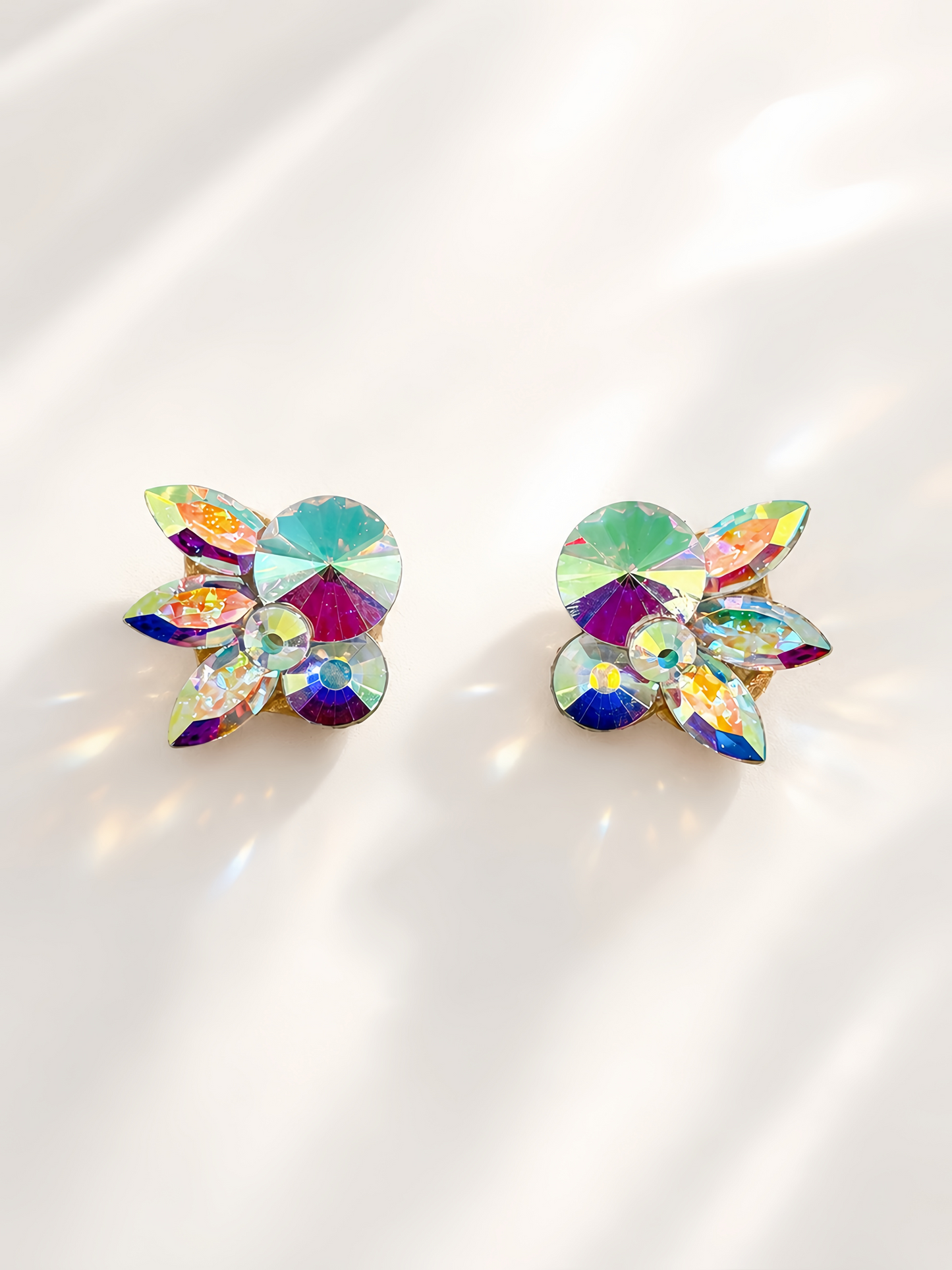 MMQ06 Crystal AB Statement Rhinestone Earrings