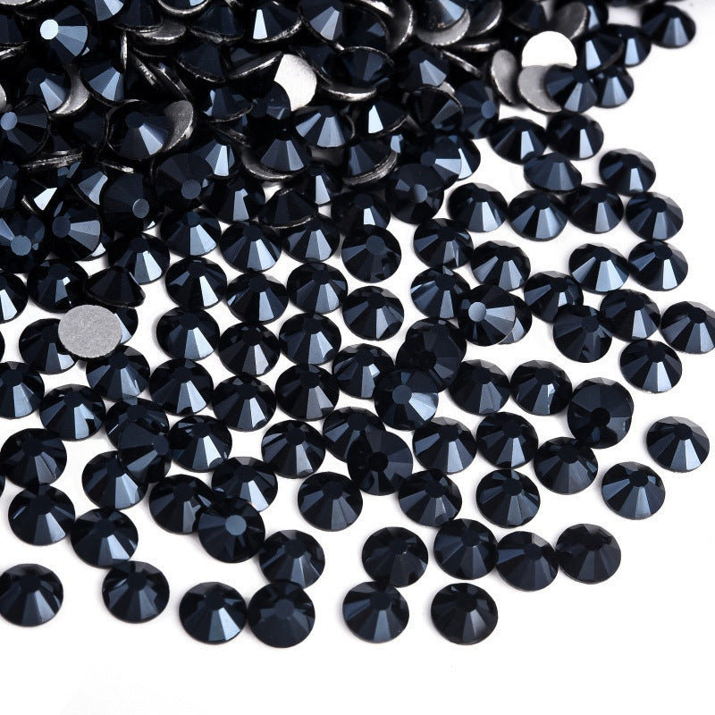 jet black shine Flatback Non Hotfix Rhinestones