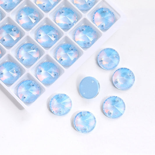 K9 Lt. Sapphire Phantom AM CRYSTAL ROUND RIVOLI