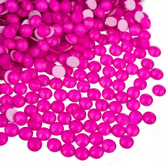Hot Pink Neon Flatback Non Hotfix Rhinestones