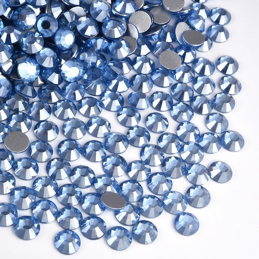 Lt. Sapphire Satin Flatback Non Hotfix Rhinestones
