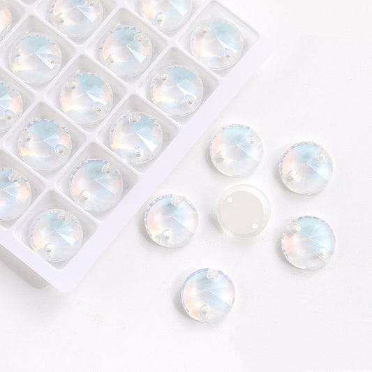 K9 Pale White Phantom AM CRYSTAL ROUND RIVOLI