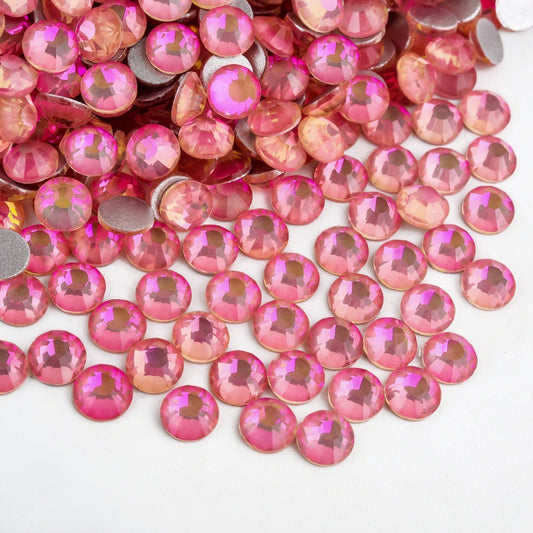 Pink Rose Crystal Flatback Non Hotfix Rhinestones