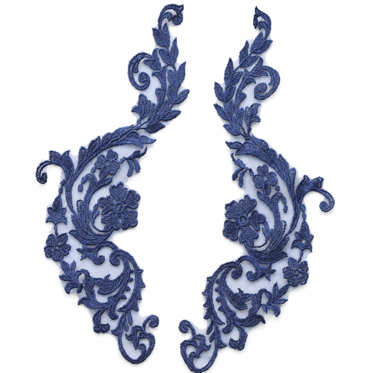 MM041 1 Pair Colorful Embroidery Flower Lace Patch