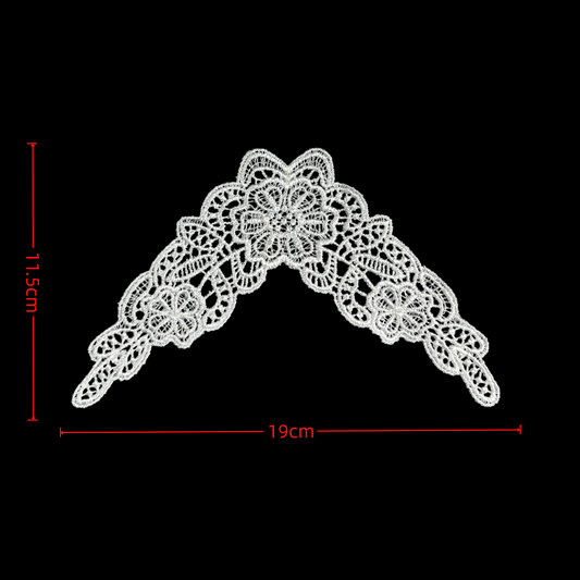 Ali125 Glowing Silk Embroidery Collar Water Soluble Lace