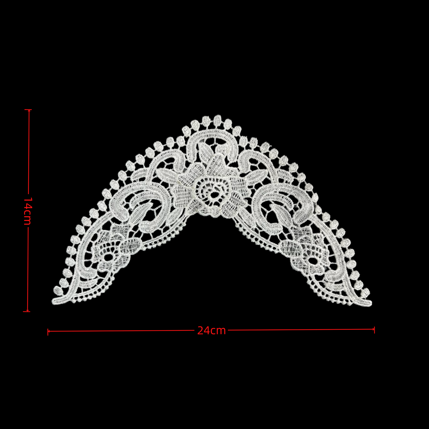 Ali126 Glowing Silk Embroidery Collar Water Soluble Lace