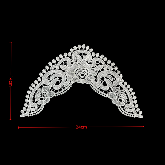 Ali126 Glowing Silk Embroidery Collar Water Soluble Lace