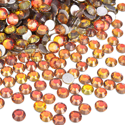 Amber Fire Opal Flatback Non Hotfix Rhinestones