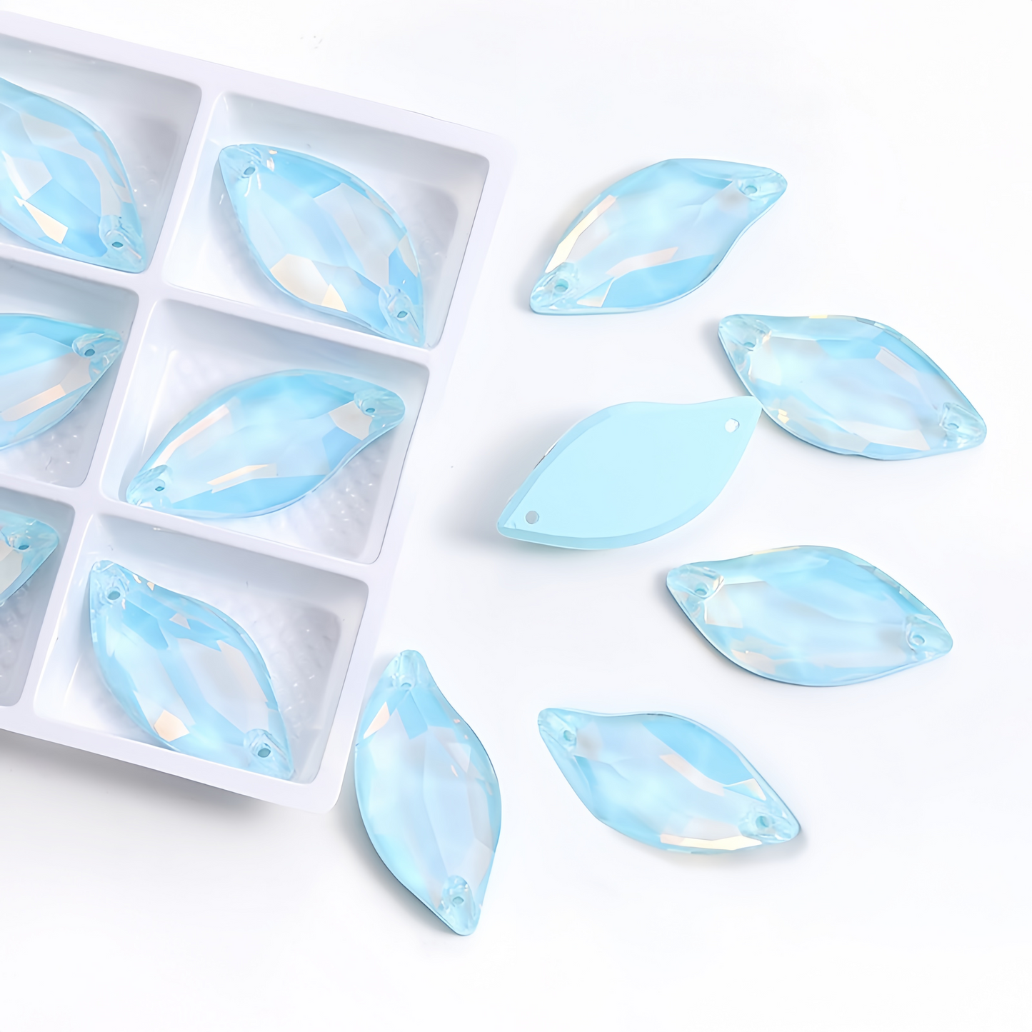 K9 Aquamarine Phantom AM Leaf S Shapes