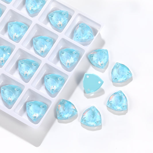 K9 Aquamarine Phantom AM Trilliant Shapes