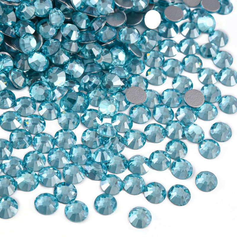 Aquamarine Satin Flatback Non Hotfix Rhinestones
