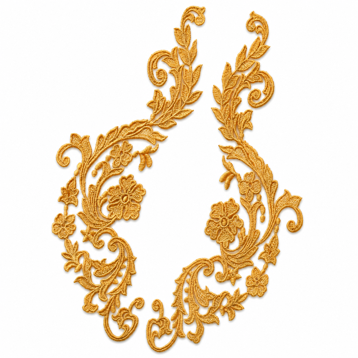 MM041 1 Pair Colorful Embroidery Flower Lace Patch