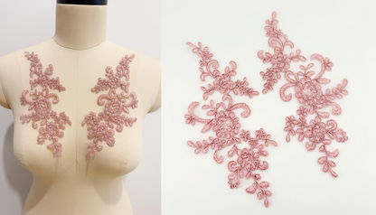 MM013 1 Pair Embroidered Applique