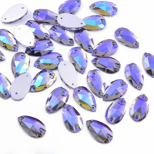 black diamond ab crystal teardrop