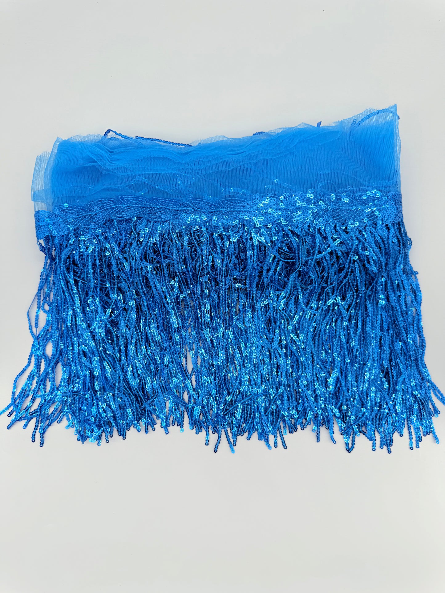 Shining Mesh Fabric Lace Fringe Sequins Paillette Tassel Ribbon