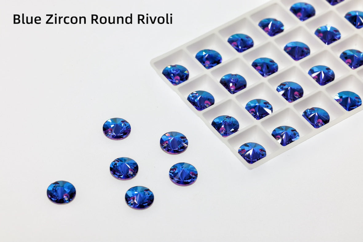 BLUE ZIRCON ROUND RIVOLI