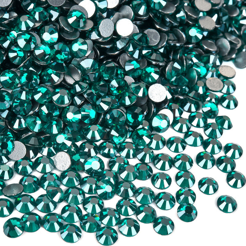 Blue zircon Satin Flatback Non Hotfix Rhinestones