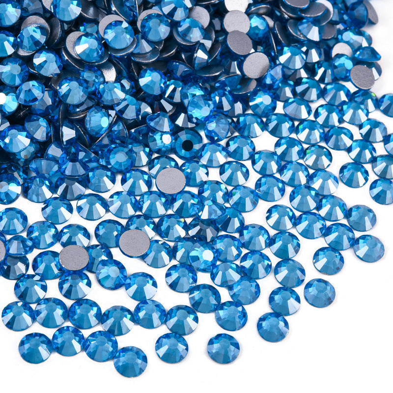 Capri blue satin Flatback Non Hotfix Rhinestones