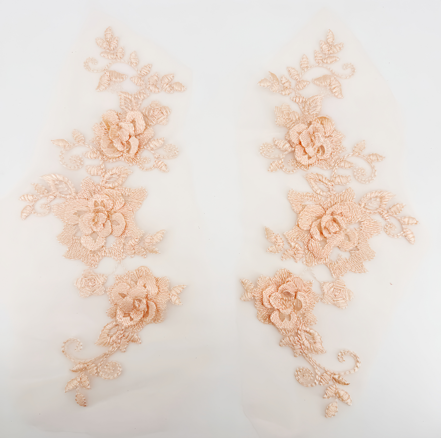 MM030 1 Pair 3D color lace applique craft flower patch