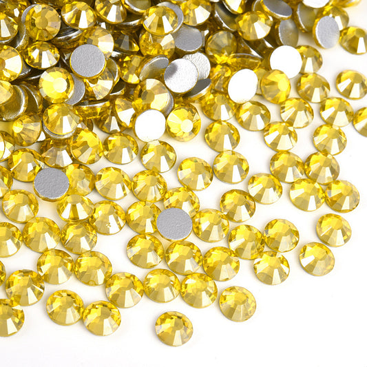 Citrine Satin Flatback Non Hotfix Rhinestones
