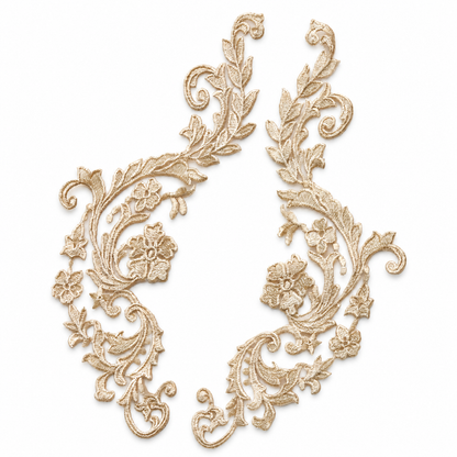 MM041 1 Pair Colorful Embroidery Flower Lace Patch