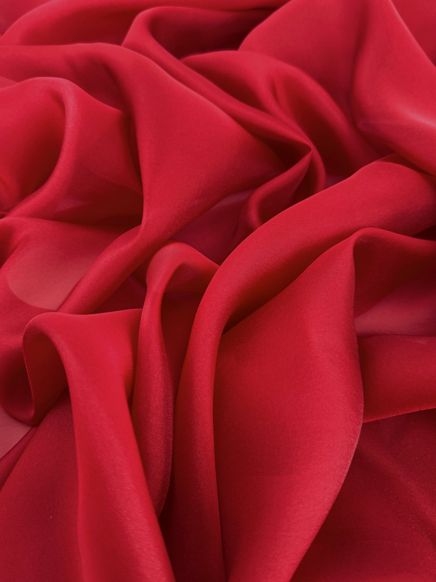 Deep Red Shimmer Chiffon