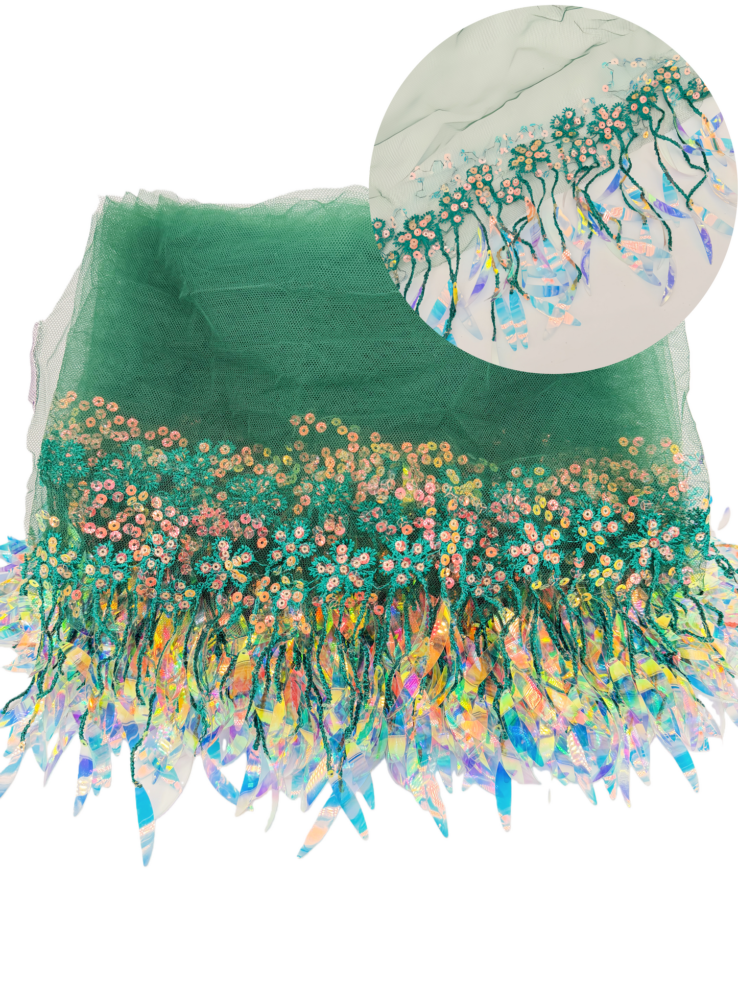 Sequin Tassel Mesh Tassels Fringe Decor Lace