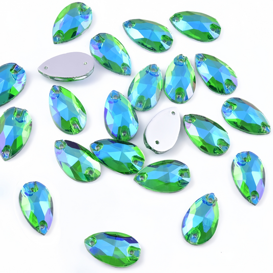 emerald ab crystal teardrop