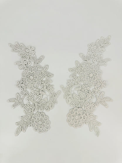 1 pair Polyester embroidery patch flowers