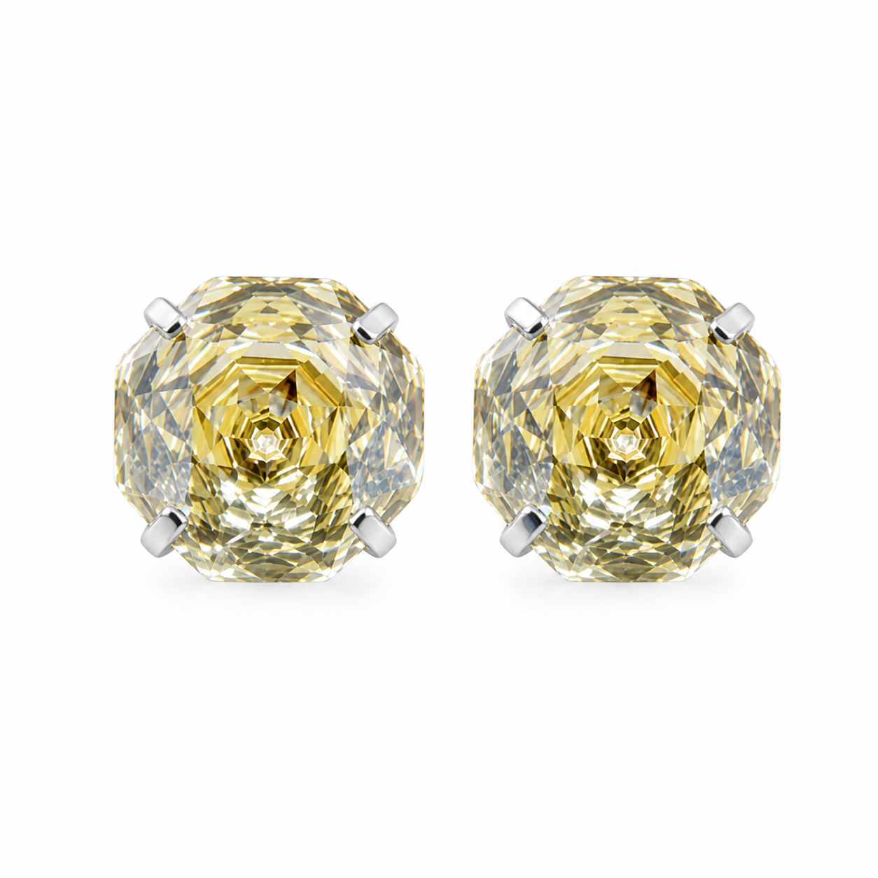 Jonquil Rose-Cut Zircon Stud Earrings