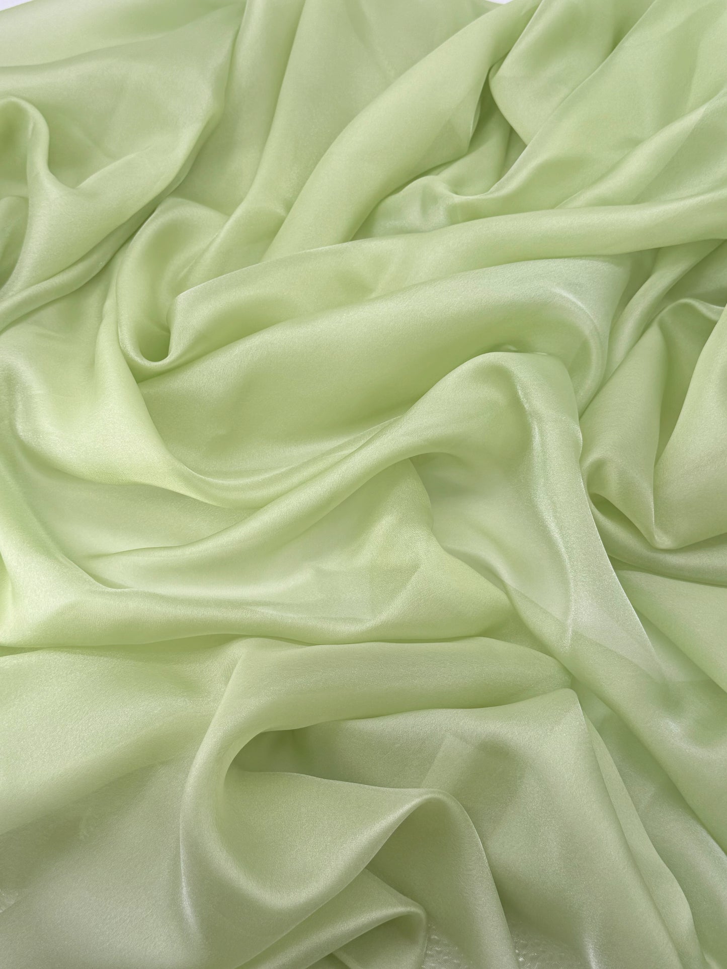 Lt. Apple Green Shimmer Chiffon