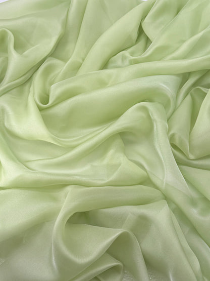 Lt. Apple Green Shimmer Chiffon