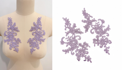 MM013 1 Pair Embroidered Applique