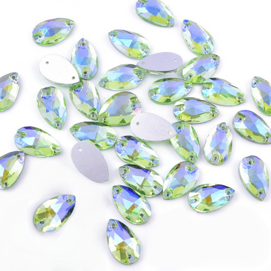 lt.peridot ab crystal teardrop
