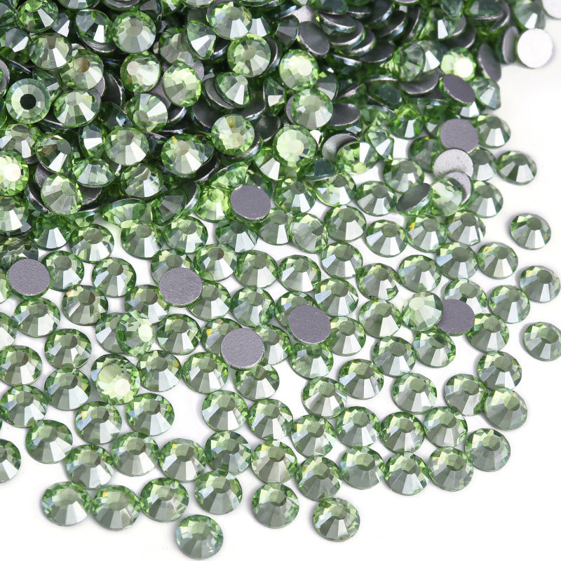 Lt. peridot Satin Flatback Non Hotfix Rhinestones
