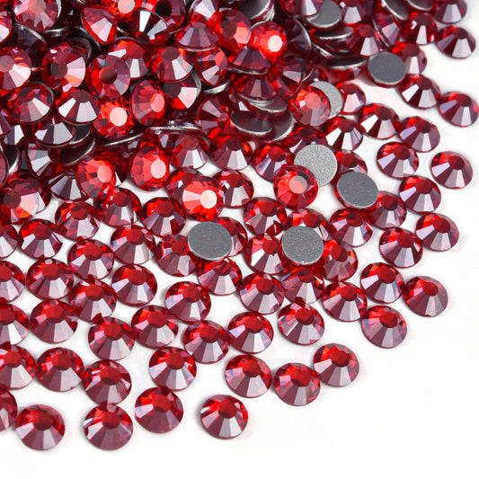 Lt. siam Satin flatback Non Hotfix Rhinestones