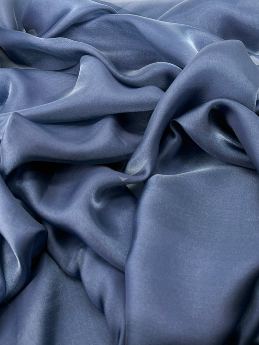 Navy Shimmer Chiffon