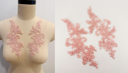 MM013 1 Pair Embroidered Applique