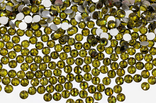 Olive Flatback Non Hotfix Rhinestones