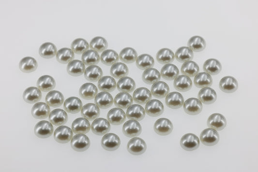 Lt. silver gray Flatback Half Round Pearl