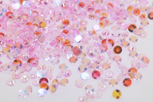Lt. pink Aurora Flatback Non Hotfix Rhinestones