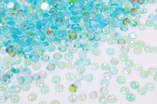 Aquamarine Aurora Flatback Non Hotfix Rhinestones