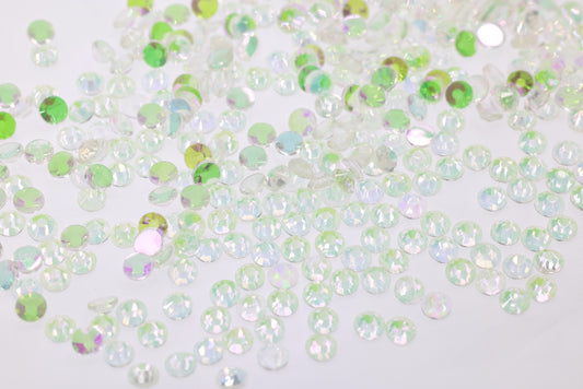 Pinkish Green Aurora Flatback Non Hotfix Rhinestones